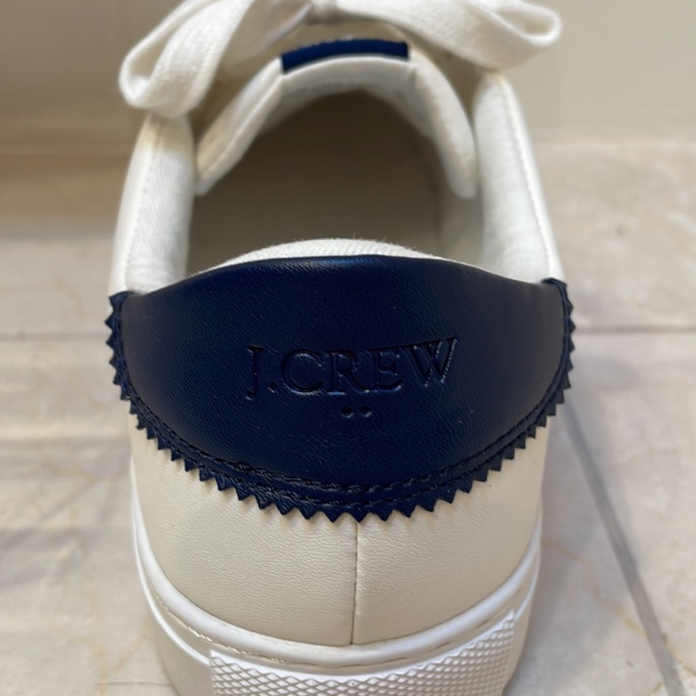 JCREW - WHITE & STRIPED “ROAD TRIP” SNEAKERS - Picture 5 of 9